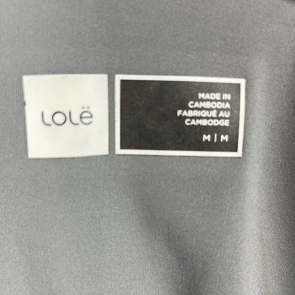Lole Track Jacket Womens Medium Black Gray Performance Sportswear Active - Picture 2 of 12